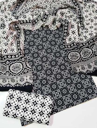 Traditional Ajrak 3pc suit