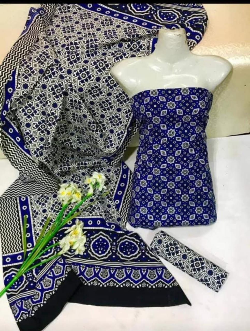 Traditional Ajrak 3pc suit