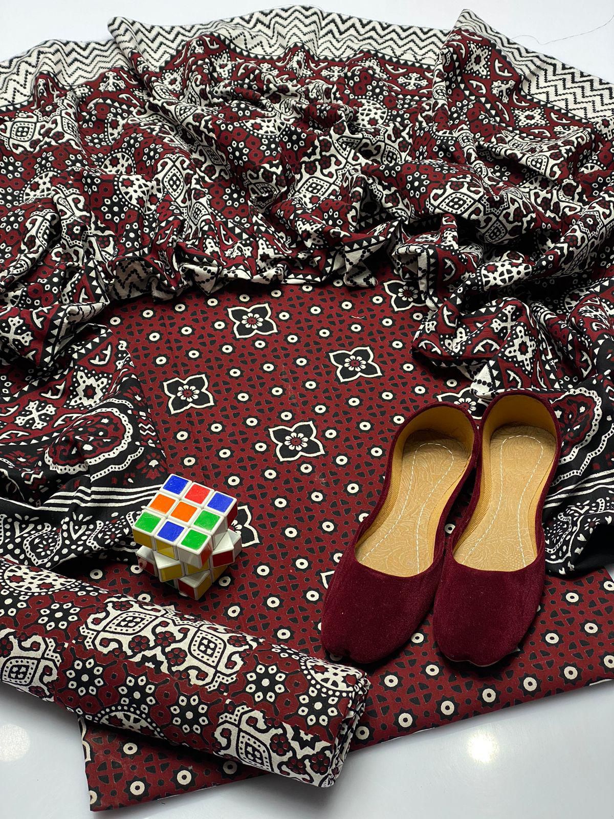 Traditional Ajrak 3pc suit