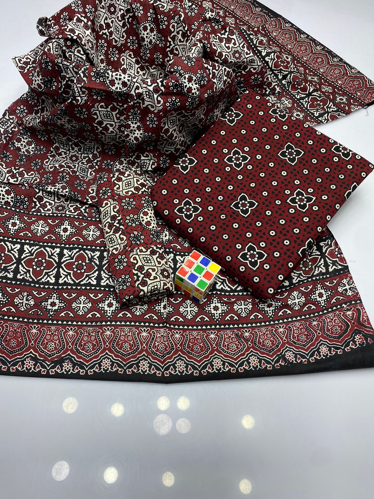 Traditional Ajrak 3pc suit