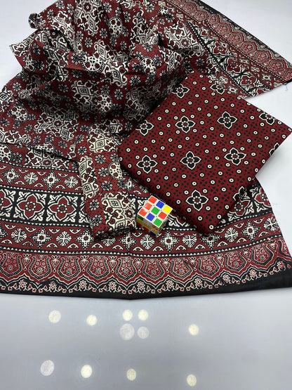 Traditional Ajrak 3pc suit